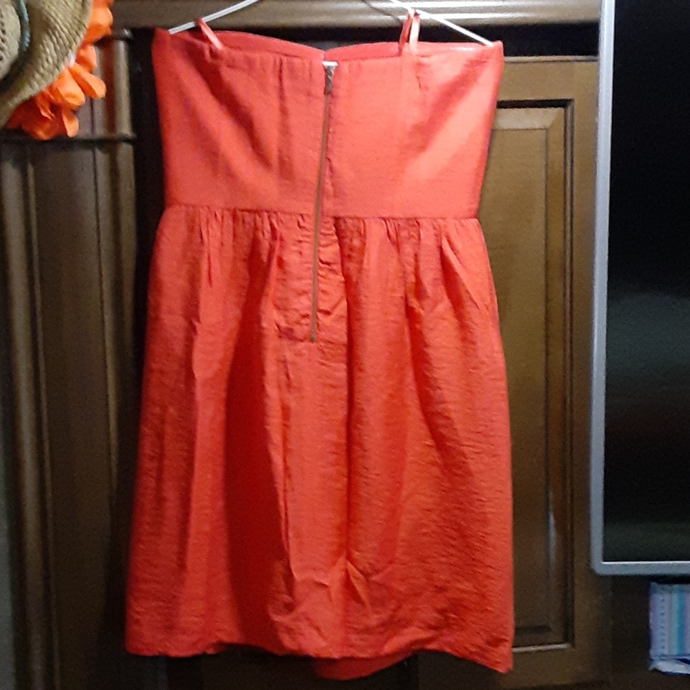 Like New Loft Strapless Red Dress - Picture 5 of 7